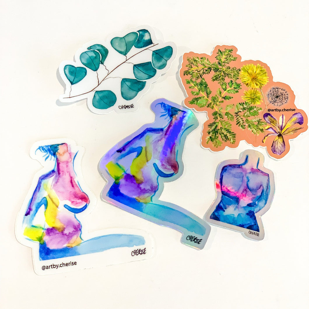 Florals and Figures Sticker Pack